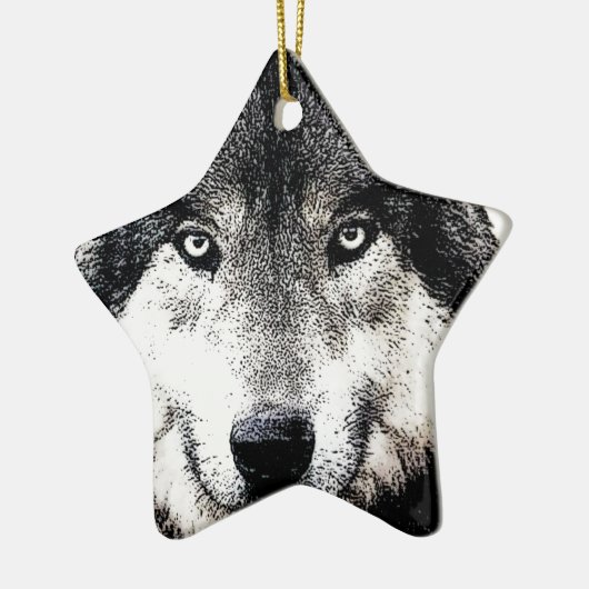 Wolf Eyes Keramikornament (Links)