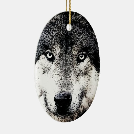 Wolf Eyes Keramikornament (Rechts)