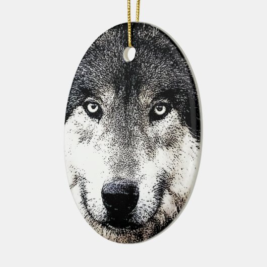 Wolf Eyes Keramikornament (Links)