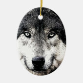 Wolf Eyes Keramikornament (Vorne)