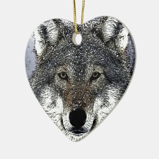 Wolf Eyes Keramikornament (Links)