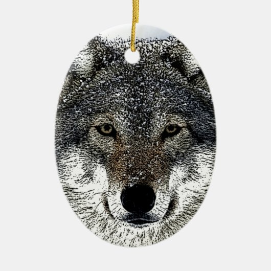 Wolf Eyes Keramikornament (Vorne)