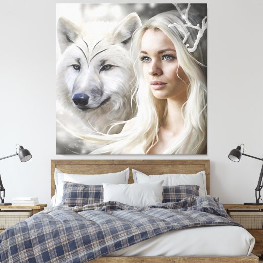 Wolf Eyes Leinwanddruck (Insitu (Schlafzimmer))