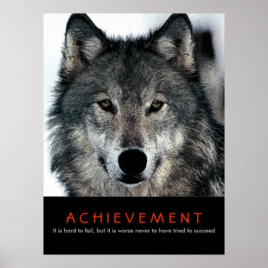 Wolf Eyes Motivierend Achievement Poster (Vorne)