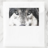 Wolf Eyes Rechteckiger Aufkleber (Tasche)