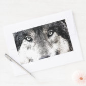 Wolf Eyes Rechteckiger Aufkleber (Umschlag)