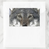 Wolf Eyes Rechteckiger Aufkleber (Tasche)