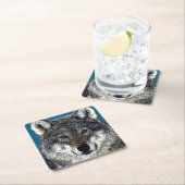 Wolf Eyes Rechteckiger Pappuntersetzer (Vor Ort)