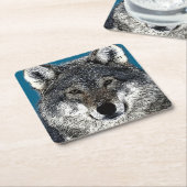 Wolf Eyes Rechteckiger Pappuntersetzer (angewinkelt)