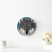 Wolf Eyes Runde Wanduhr (Zuhause)