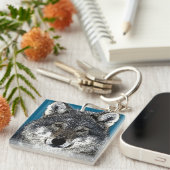 Wolf Eyes Schlüsselanhänger (Vorderseite rechts)