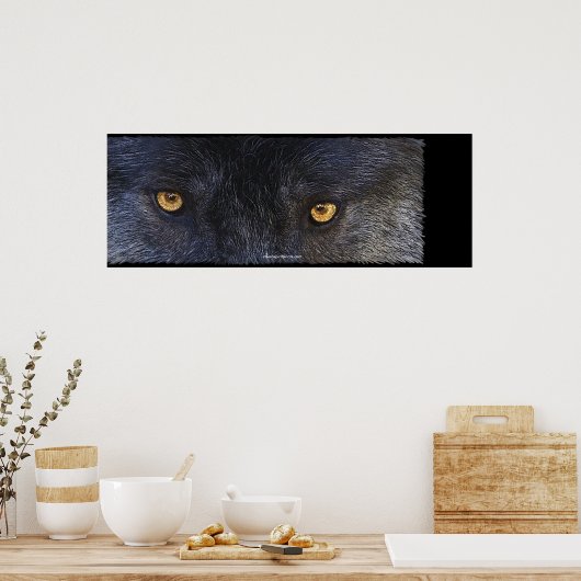 WOLF EYES Wildlife Art Poster (Küche)
