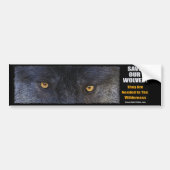 WOLF EYES Wildlife Conservation Autoaufkleber (Vorne)