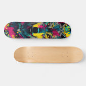 Wolf Face Neon Graffiti Art - Limited Edition Skateboard (Horizontal)