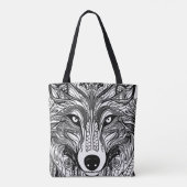 Wolf Face Tasche (Rückseite)