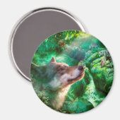 Wolf Familie frei, unser Leben zu leben Magnet (Vorderseite/Rückseite)