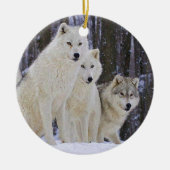 Wolf-Familie Keramikornament (Vorne)