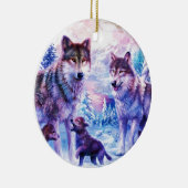Wolf-Familie Keramikornament (Rechts)