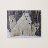 Wolf-Familie Puzzle (Horizontal)