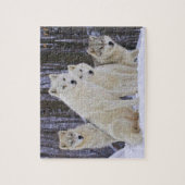 Wolf-Familie Puzzle (Vertikal)