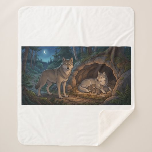 Wolf Familie Sherpadecke (Vorderseite)