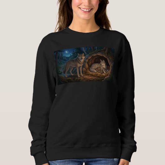 Wolf Familie Sweatshirt (Vorderseite)