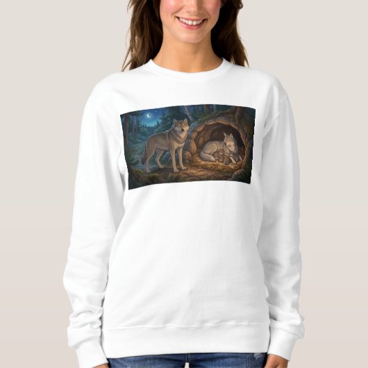 Wolf Familie Sweatshirt (Vorderseite)