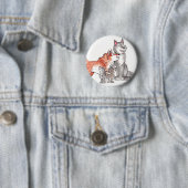 Wolf-Familien-Knopf Button (Beispiel)