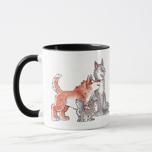 Wolf-Familien-Tasse Tasse (Links)