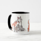 Wolf-Familien-Tasse Tasse (Vorderseite Links)