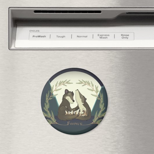 Wolf Familienmagnet Magnet (In Situ (Geschirrspüler))