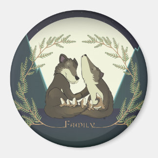 Wolf Familienmagnet Magnet