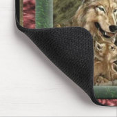 Wolf-FamilienMausunterlage Mousepad (Ecke)