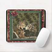 Wolf-FamilienMausunterlage Mousepad (Mit Mouse)
