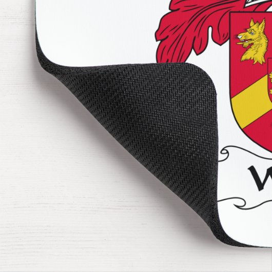 Wolf-Familienwappen Mousepad (Ecke)