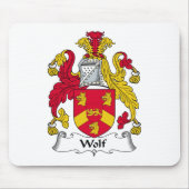 Wolf-Familienwappen Mousepad (Vorne)