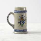 Wolf-Familienwappen Stein Bierglas (Links)