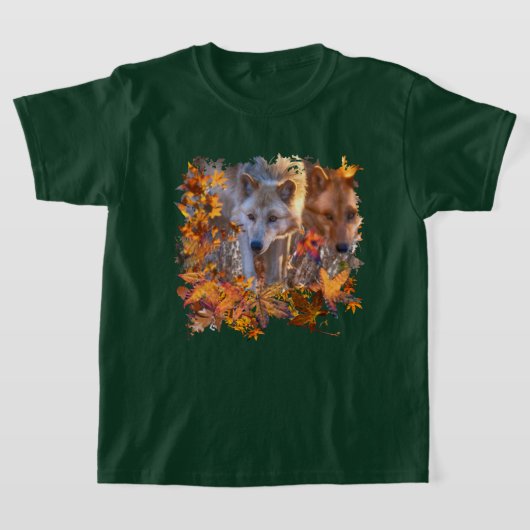 Wolf FAMILY AUTUMN FOREST T-Shirt (Ablage )