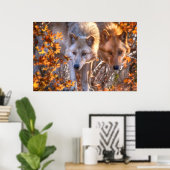 Wolf FAMILY AUTUMN Poster (Heimbüro)