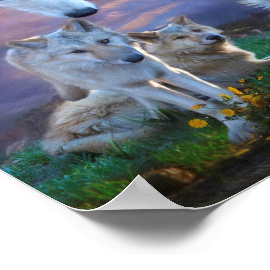 Wolf Family BESTER WORLD Poster (Ecke)