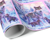 Wolf Family Geschenkpapier (Rolleneckpunkt)