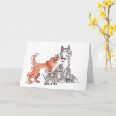 Wolf Family Greeting Card Karte (Gelbe Blume)