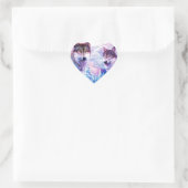 Wolf Family Herz-Aufkleber (Tasche)