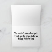 Wolf Family Vatertagskarte Karte (Innenseite)