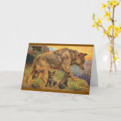 Wolf Family Vatertagskarte Karte (Gelbe Blume)