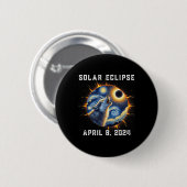 Wolf Fans Totality Solar Eclipse 2024 Totality Tot Button (Vorne & Hinten)