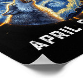 Wolf Fans Totality Solar Eclipse 2024 Totality Tot Poster (Ecke)