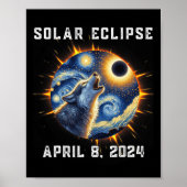Wolf Fans Totality Solar Eclipse 2024 Totality Tot Poster (Vorne)