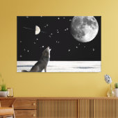 Wolf-Fantasie Leinwanddruck (Insitu (Wohnzimmer))