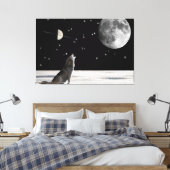 Wolf-Fantasie Leinwanddruck (Insitu (Schlafzimmer))